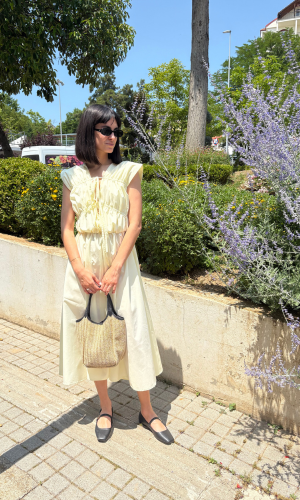Georgia Midi (Yellow) – Φόρεμα με ιδιαίτερο δέσιμο